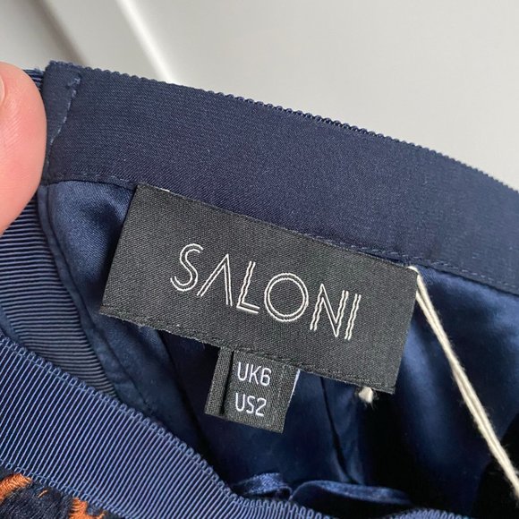 Saloni Embroidered Floral Lace Skirt, size 2. Fits like a size 0 - Picture 11 of 12